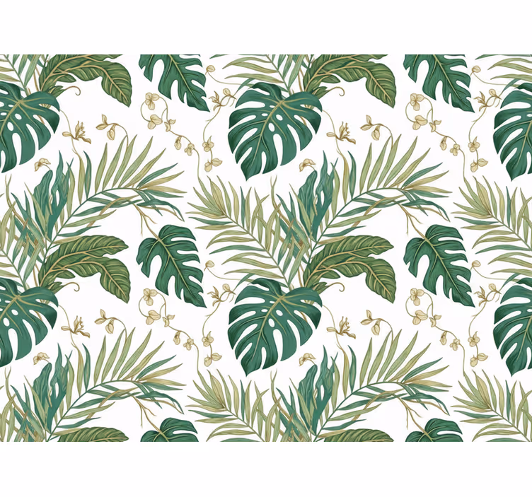 Leaves wallpaper luxury jungle leaves - TenStickers