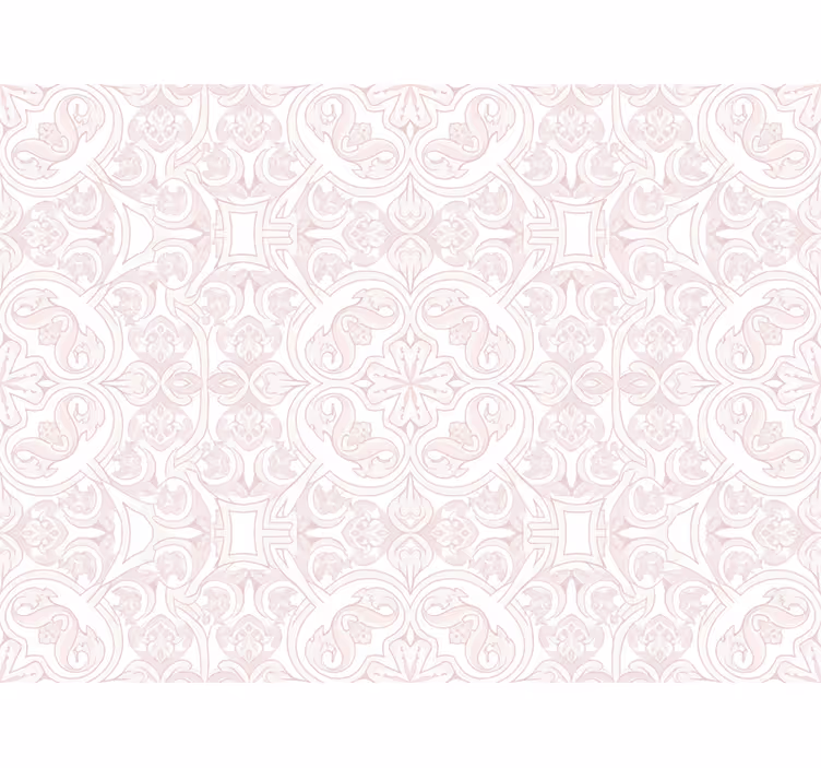 Art wallpaper mediterranean light pink pattern - TenStickers