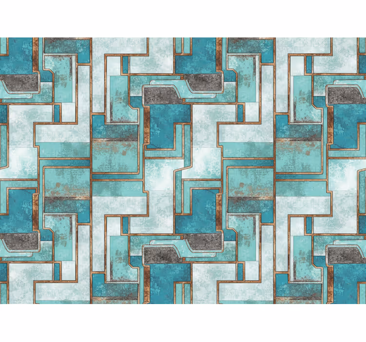 Wallpaper industrial turquoise - TenStickers