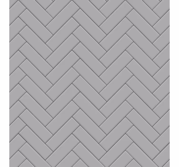 Metal effect wallpaper herringbone grey tiles - TenStickers