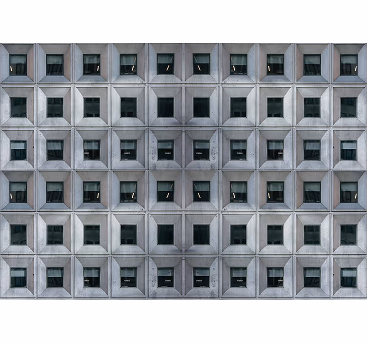 Metal effect wallpaper inspired by brutalist design - TenStickers