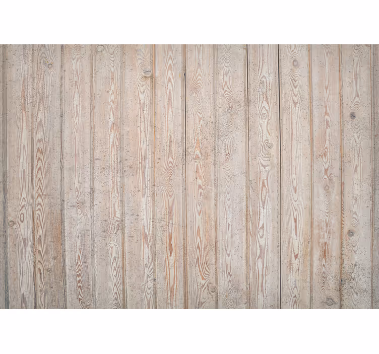 Rustic wallpaper light brown horizontal planks - TenStickers
