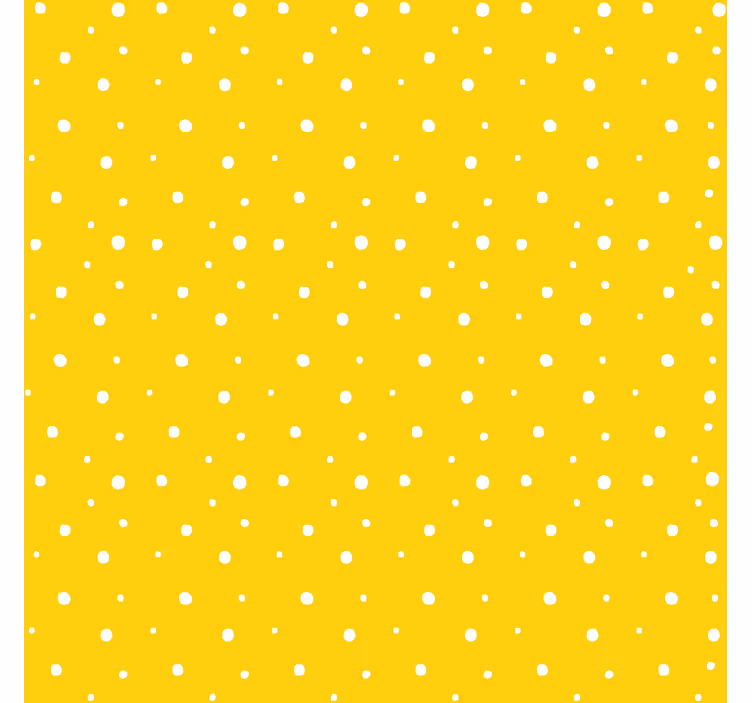 Yellow wallpaper with circles pattern - TenStickers