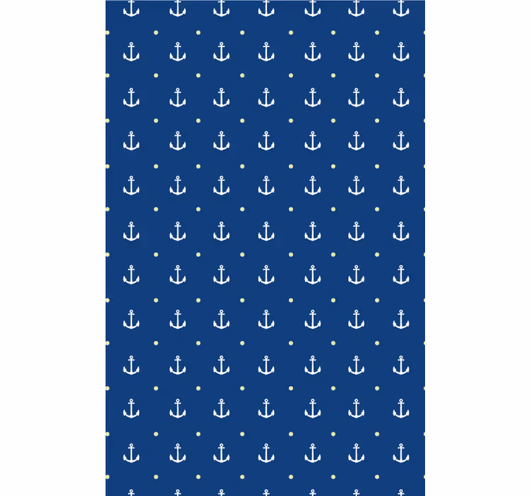 Blue wallpaper with anchors - TenStickers