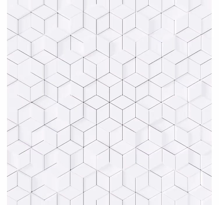 Wallpaper white geometric patterned design - TenStickers
