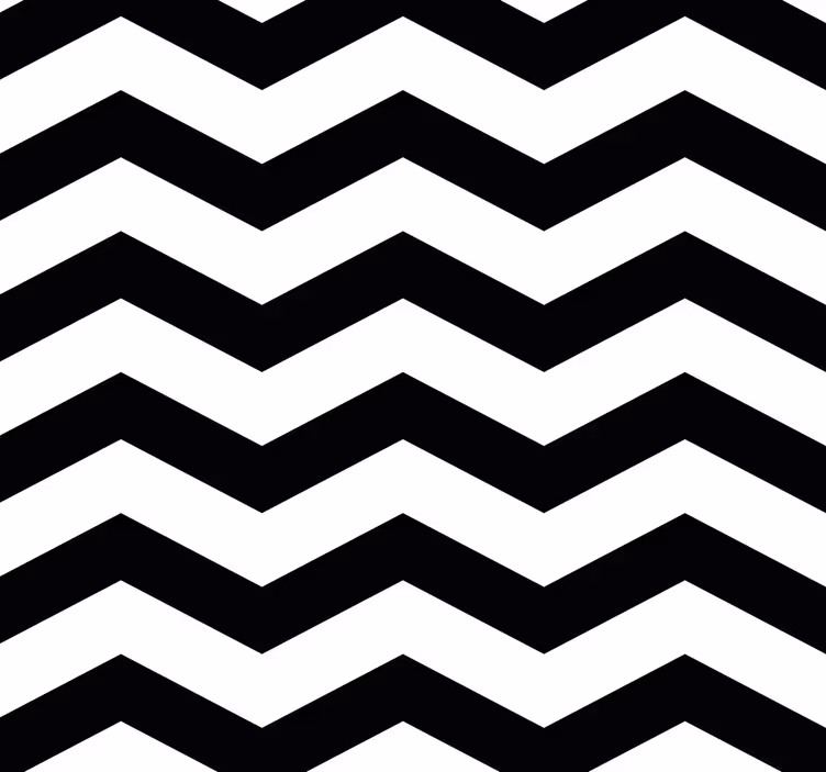 Wallpaper white white and black chevron pattern - TenStickers