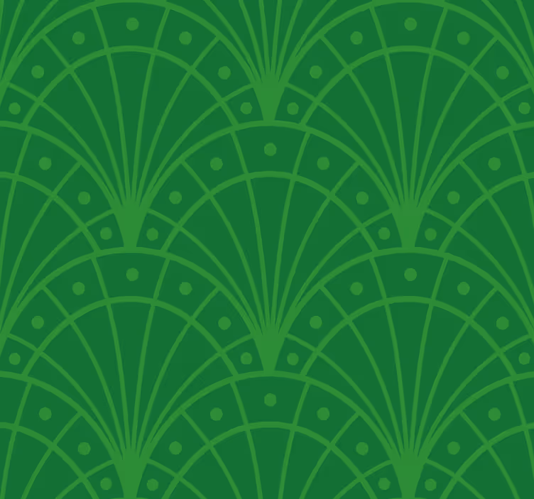 Green wallpaper art deco design - TenStickers