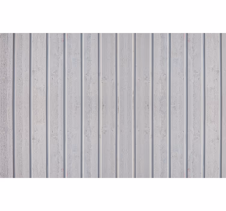 Grey wallpaper with white wood slats - TenStickers