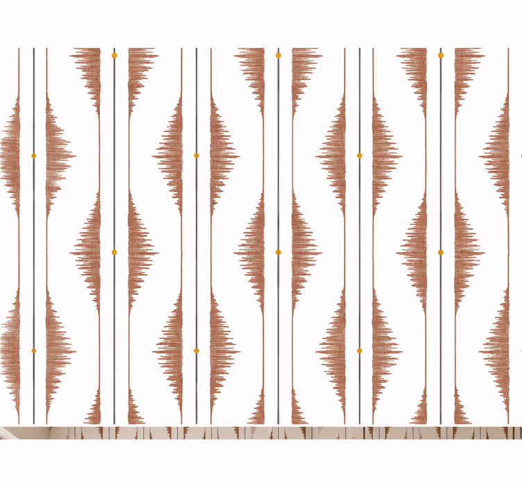 Kitchen wallpaper in graceful beige stripes - TenStickers