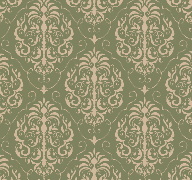 Classic wallpaper with flowers - TenStickers