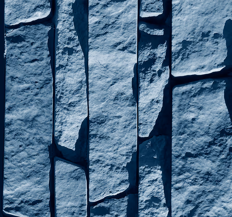 Textured Wallpaper Blue fake stone - TenStickers