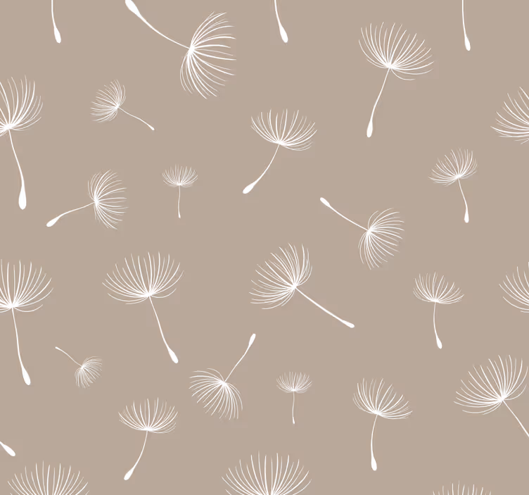 Dandelion Patchwork Flower Wallpaper - TenStickers