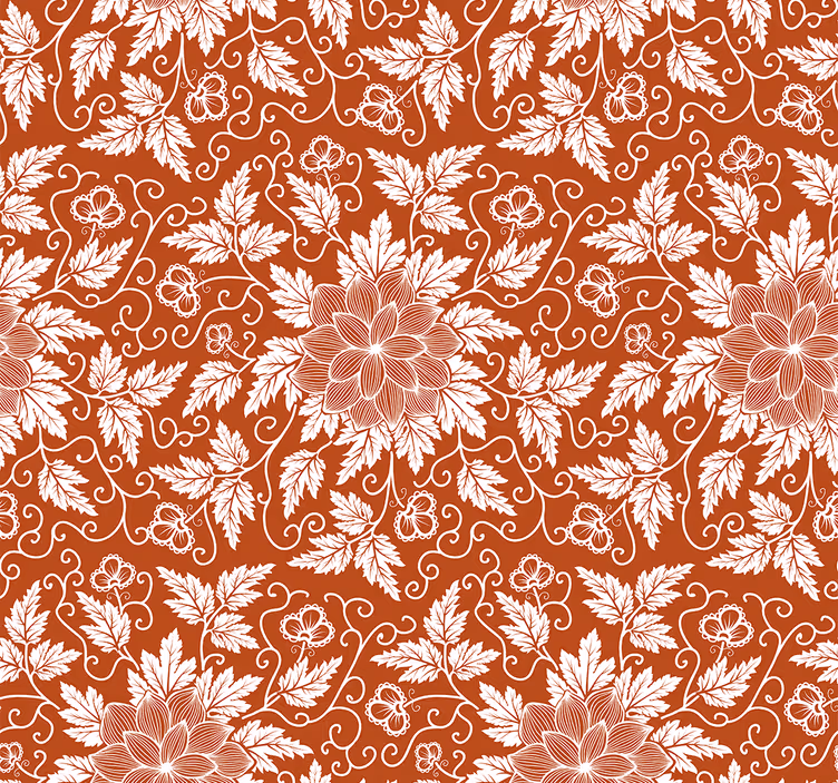 Floral paisley tile Ornamental Wallpaper - TenStickers