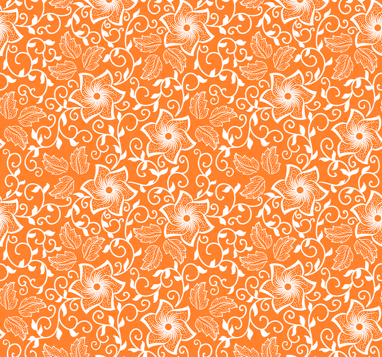 Paisley Flowers Ornamental Wallpaper - TenStickers