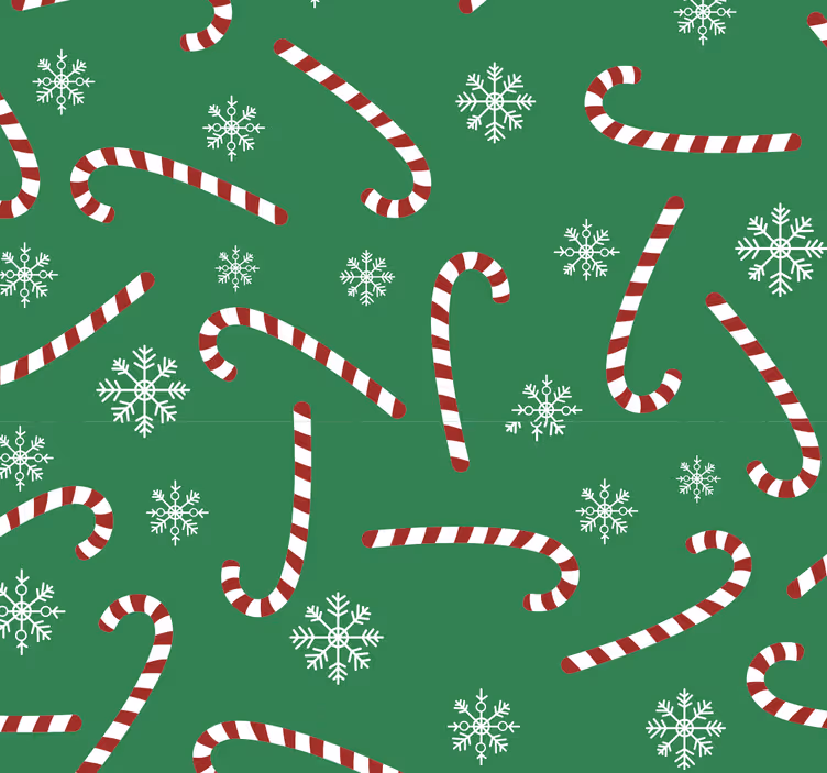 Candy Christmas Bedroom Wallpaper - TenStickers