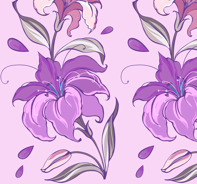 Abstract Wallpaper Lilac Stream - TenStickers