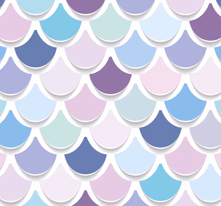 Mermaid Scale Textured Wallpaper - TenStickers