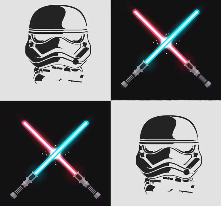 Star Wars Border Pattern Childrens Wallpaper - TenStickers