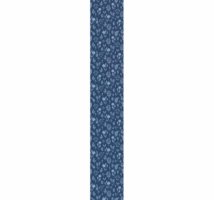 Blue floral pattern illustration Flowery - TenStickers
