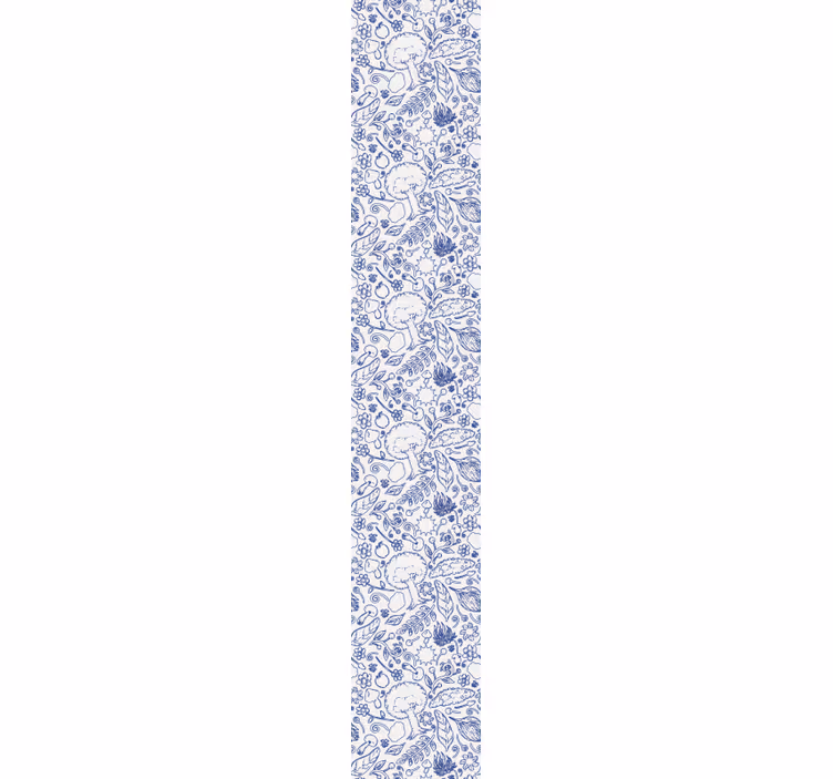 Floral Tile Pattern living area wallpaper - TenStickers