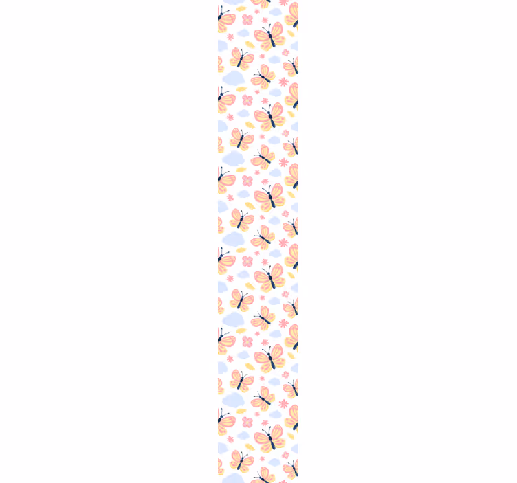 Butterflies on white background wallpaper - TenStickers