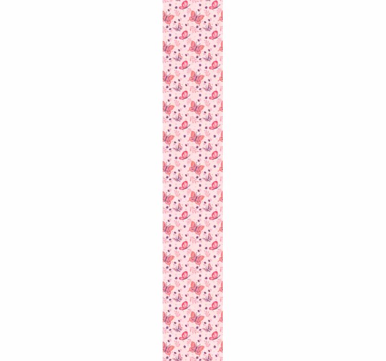 Pink background butterfly wallpaper - TenStickers