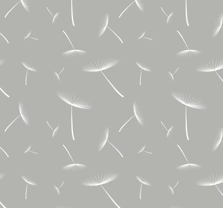 Grey flowery lighter flower wallpaper - TenStickers
