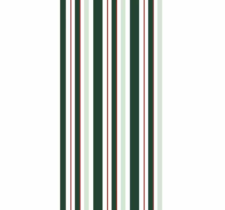 Green red and white stripes wallpaper - TenStickers