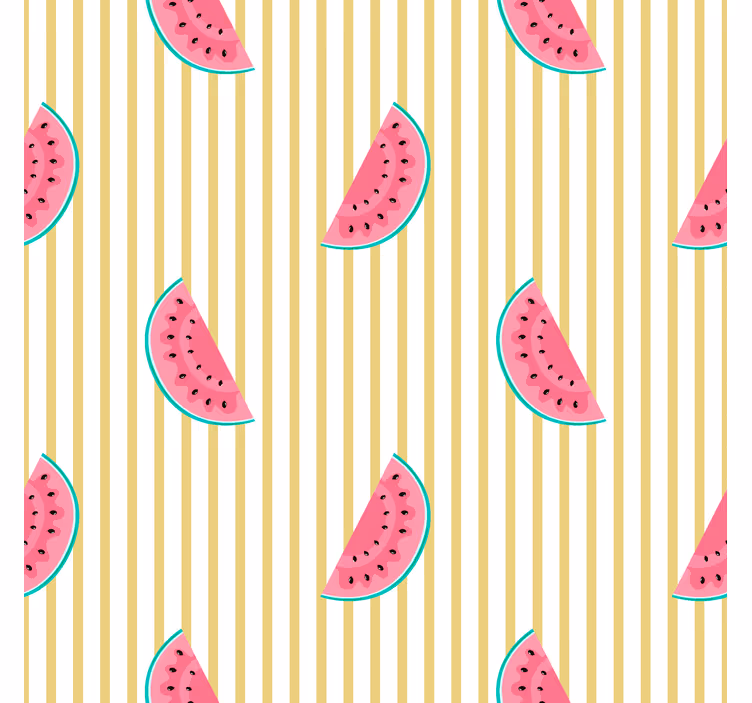 Watermelon with stripes  Modern Wallpaper - TenStickers