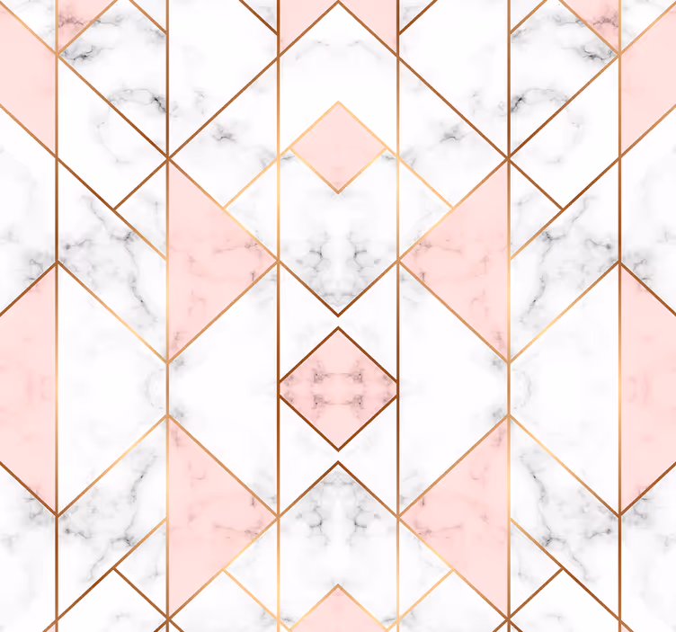 Pink geometric figure abstract wallpaper - TenStickers