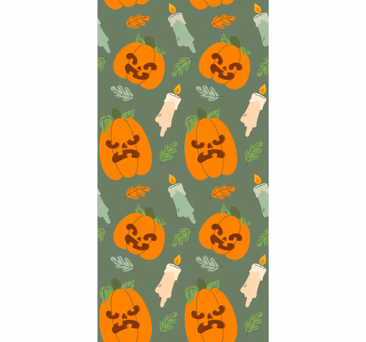 Spooky Pumpkin Design cute halloween wallpaper - TenStickers
