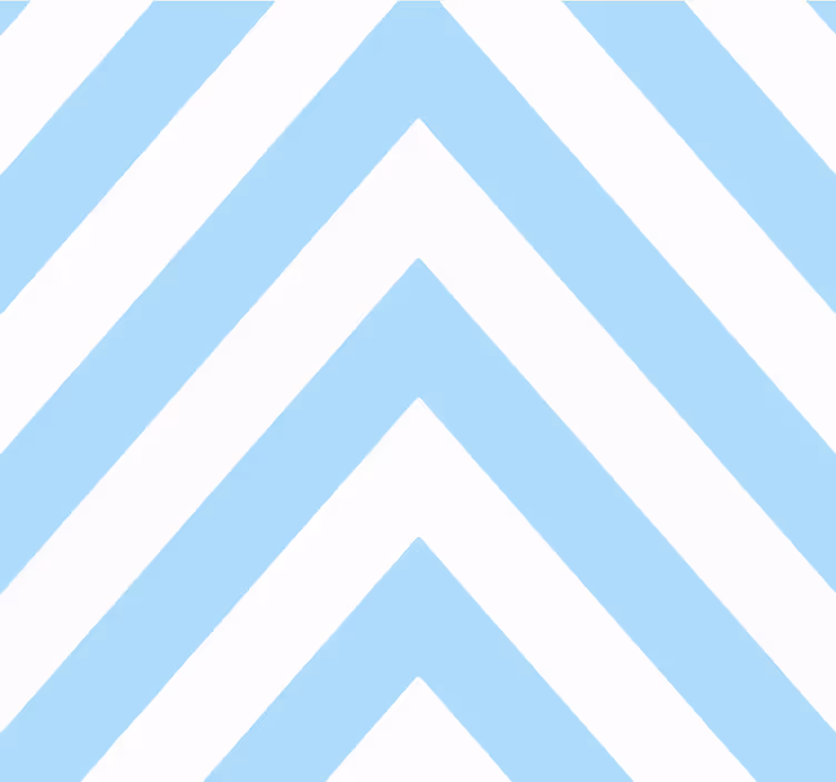 Blue and white Chevron Striped Wallpaper - TenStickers