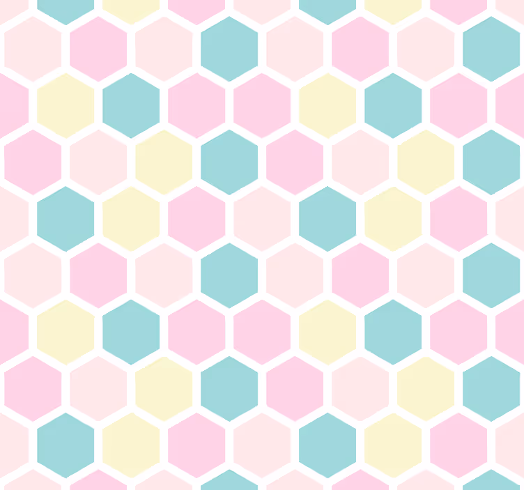 Hexagon Pattern wallpaper geometric - TenStickers