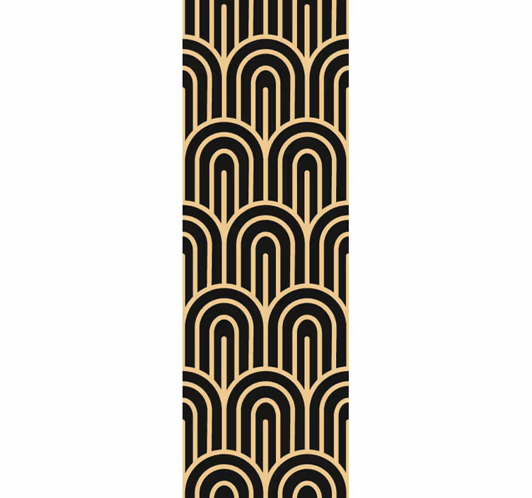 Golden deco patterns Tile Wallpaper - TenStickers