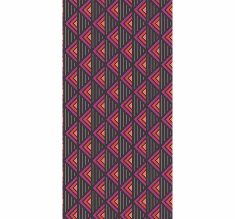 Red diamond pattern Abstract Wallpaper - TenStickers