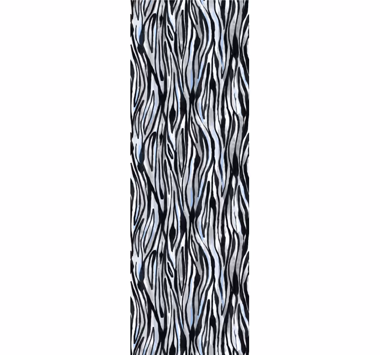 Zebra painted pattern Living Room Wallpaper - TenStickers