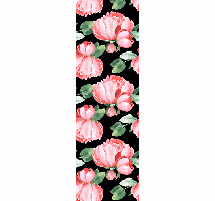 Blooming Peonies flowers wallpaper - TenStickers