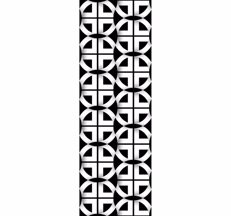 3D black and white Wallpaper - TenStickers