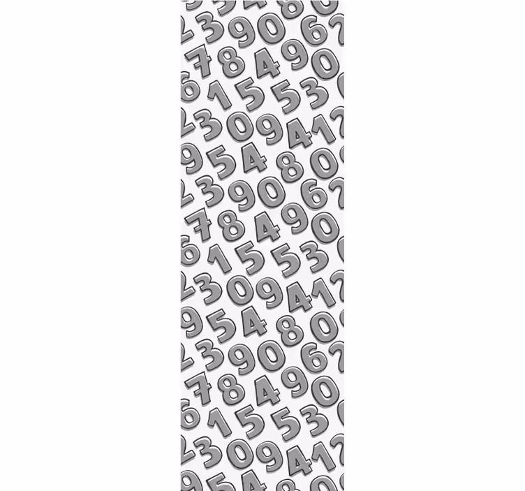 Number Arrangement lettering wallpaper - TenStickers