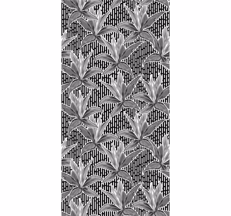 Botanical Geometric leaves wallpaper - TenStickers