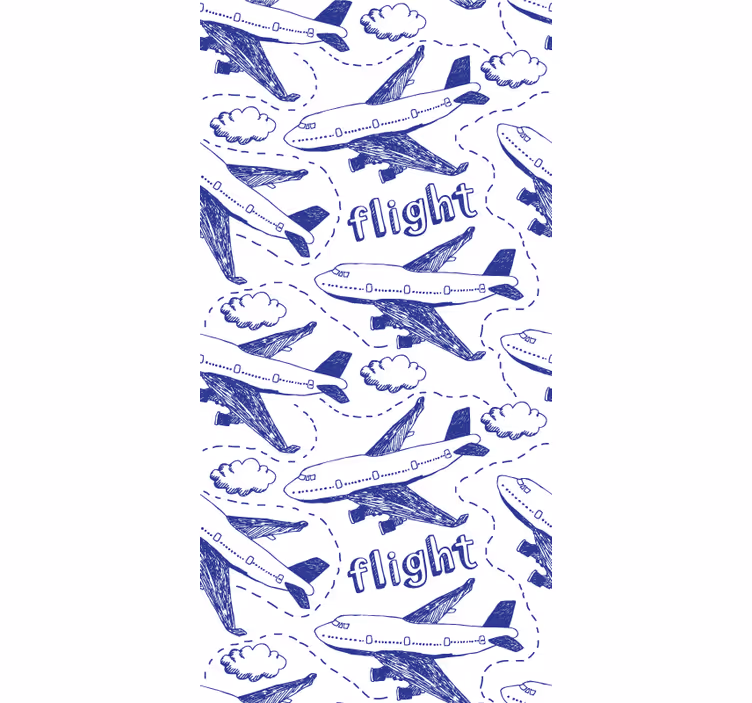 Airplane flight pattern blue wallpaper - TenStickers