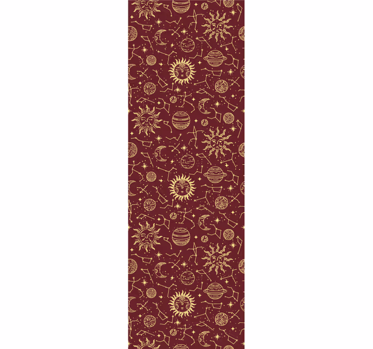 Red star pattern Wallpaper - TenStickers