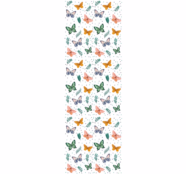 Butterfly pattern Wallpaper - TenStickers