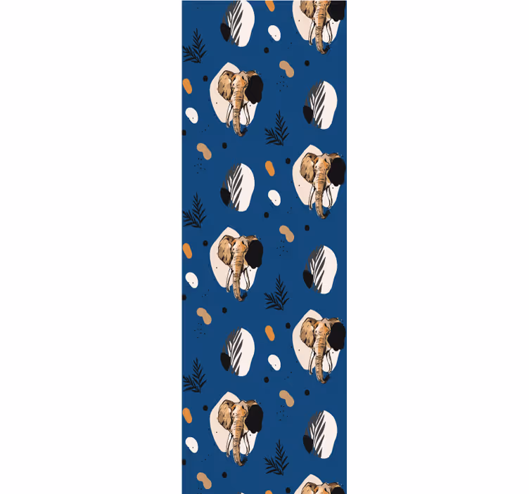 Hand-drawn African elephant  animal wallpaper - TenStickers