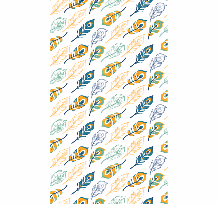 Feathered Elegance art wallpaper - TenStickers