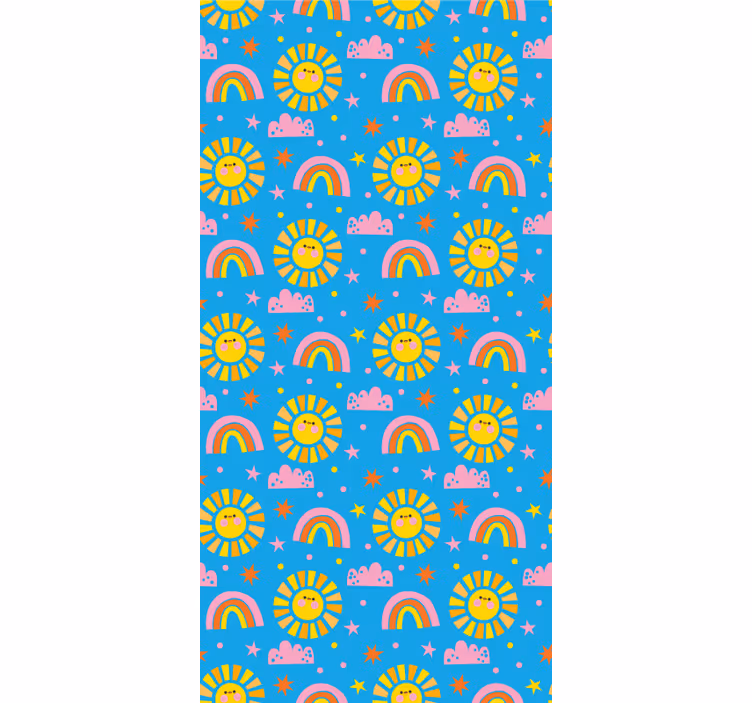 Playful Rainbows wallpaper childrens room - TenStickers