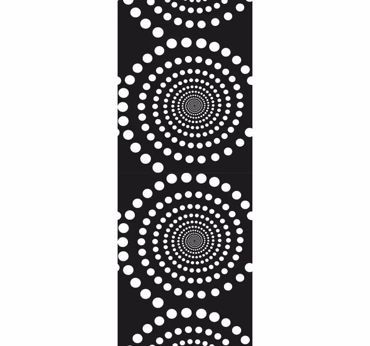 Wallpaper teenage bedroom concentric dots design - TenStickers