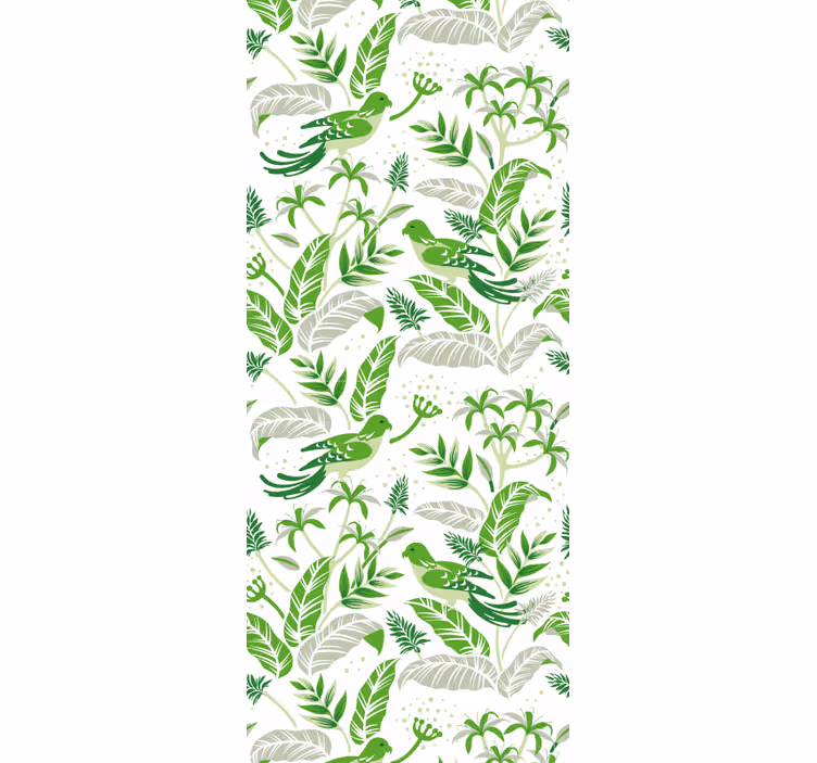 Botanical Motif leaves wallpaper - TenStickers