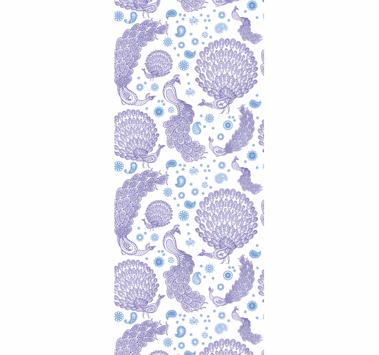 Wallpaper teenage bedroom peacock feather design - TenStickers