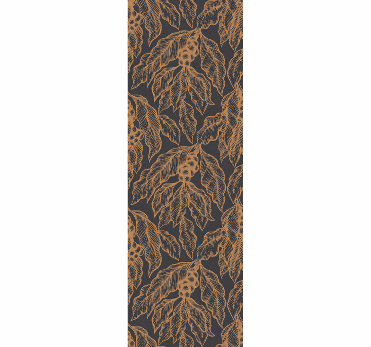 Lush Botanical Pattern leaves wallpaper - TenStickers